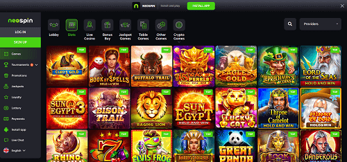 Neo Spin Casino Slot Games