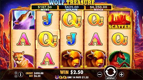 Wolf Treasure Slot Gameplay 